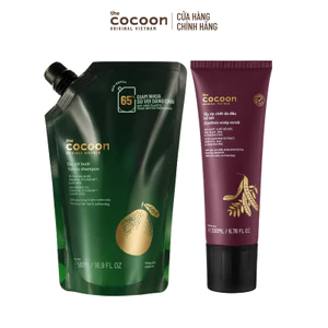 Combo Túi Refill - Dầu gội bưởi Cocoon 500ml + Tẩy da chết da đầu bồ kết 200ml