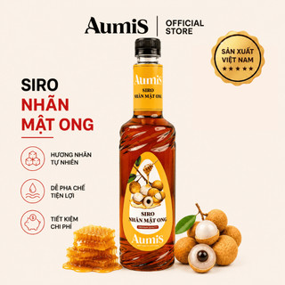 Siro Syrup Nhãn Mật Ong Aumis 750ml – Hương Vị Độc Đáo, Pha Chế Trà Trái Cây, Trà Sữa Cho Quán Cafe