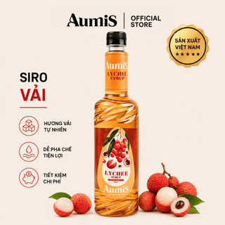 Siro Syrup Vải Aumis 750ml Cao Cấp – Hương Vị Thơm Ngon, Pha Chế Trà Sữa & Trà Trái Cây