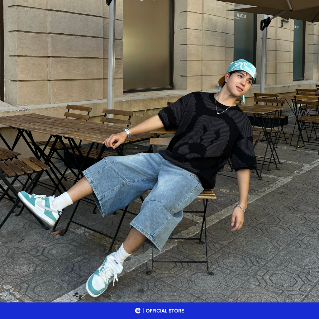 Áo thun len nam nữ ngắn tay Local Brand Chính Hãng City Cycle Áo thun Len Excited