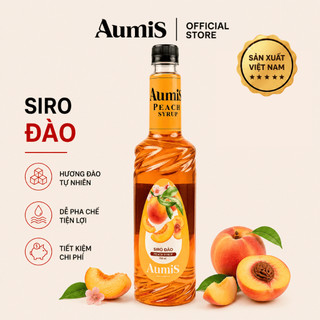 Siro Syrup Đào Aumis 750ml – Hương Đào Thơm Ngon Dùng Pha Chế Cafe, Trà Sữa Cho Tiệm Nước
