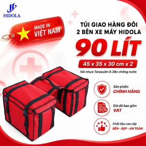 Túi Giao Hàng Đôi 2 Bên Xe Máy HIDOLA Vải Bạt Chống Nước Bền Đẹp Dung Tích Lớn 90 LÍT