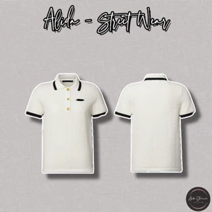 ⚡️[Hight Quality] Áo Polo Len \/ Ready To Shirts - Điểm Nhấn Chữ Dệt Kim Phối Tay Đen Chất Siêu Mát