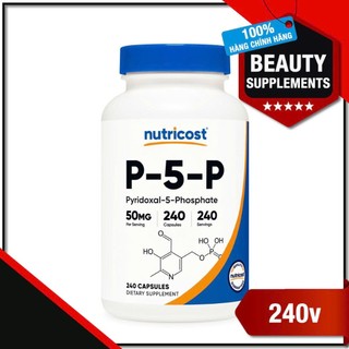 Nutricost- Viên uống Vitamin P-5-P - 50mg - Hộp 240 viên