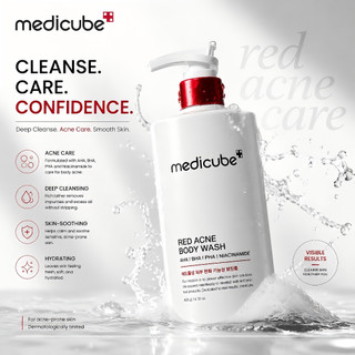 Sữa Tắm Dành Cho Da Mụn Medicube Red Acne Body Wash 400ml Hàng chính hãng Hàn Quốc
