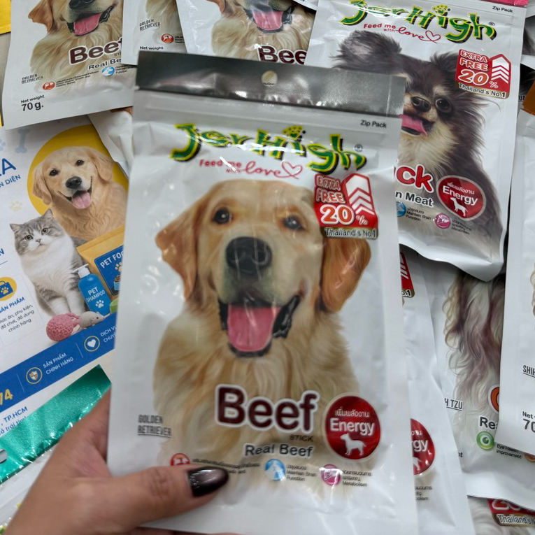 Bánh Thưởng Que Mềm Cho Chó JerHigh 70g Snack Thưởng Cho Chó Mọi Lứa Tuổi Giàu Vitamin Và Khoáng Chất