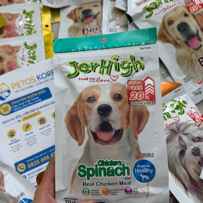 Bánh Thưởng Que Mềm Cho Chó JerHigh 70g Snack Thưởng Cho Chó Mọi Lứa Tuổi Giàu Vitamin Và Khoáng Chất