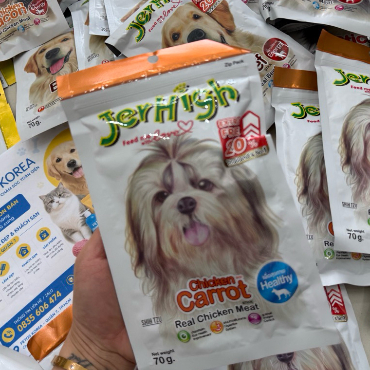 Bánh Thưởng Que Mềm Cho Chó JerHigh 70g Snack Thưởng Cho Chó Mọi Lứa Tuổi Giàu Vitamin Và Khoáng Chất