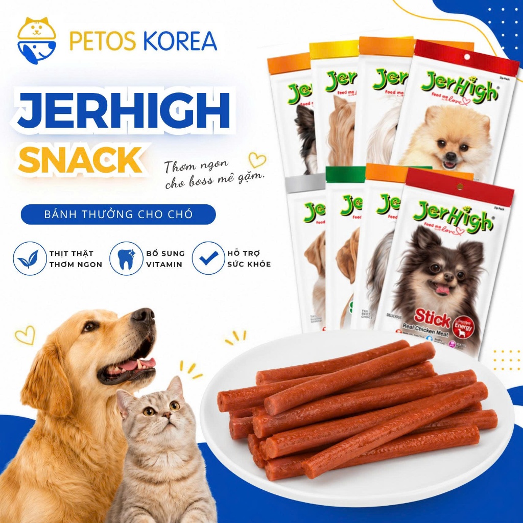Bánh Thưởng Que Mềm Cho Chó JerHigh 70g Snack Thưởng Cho Chó Mọi Lứa Tuổi Giàu Vitamin Và Khoáng Chất