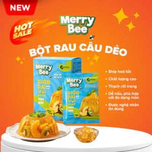 COMBO 2 Hộp Bột Rau Câu Merry Bee Cao Cấp | Trong Vắt - Chuẩn Nghệ Nhân - Thạch 3D, Trà Sữa