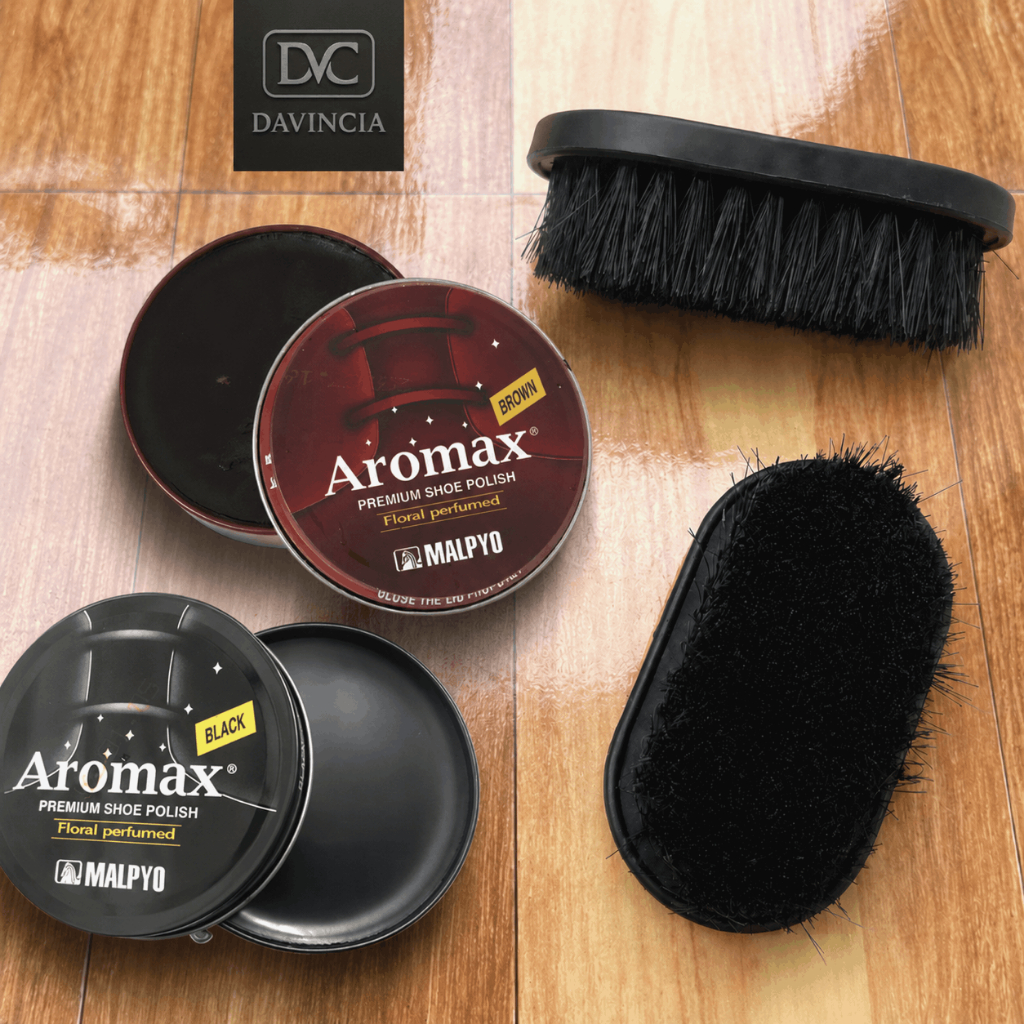 Xi đánh giày dạng sáp Hàn Quốc cao cấp, Xi Aromax giúp vệ sinh và làm mới bề mặt giày và các loại đồ da