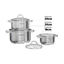 Bộ Nồi Inox 3 Đáy Sunhouse SHG361 - Hàng Chính Hãng, Bắt Từ Tốt, Vung Kính Cường Lực