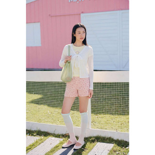 Áo OLV len cardigan mỏng Ribbon Knit phù hợp mùa hè đi chơi đi biển