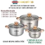 Bộ nồi inox 5 đáy Sunhouse SH781 (16cm/20cm/24cm) sử dụng được trên mọi loại bếp