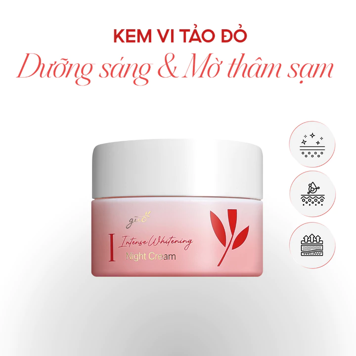 Kem Dưỡng Trắng Vi Tảo Đỏ, Cấp Ẩm Mờ Thâm Sạm, Đốm Nâu Ngừa Lão Hóa GUO 30gr