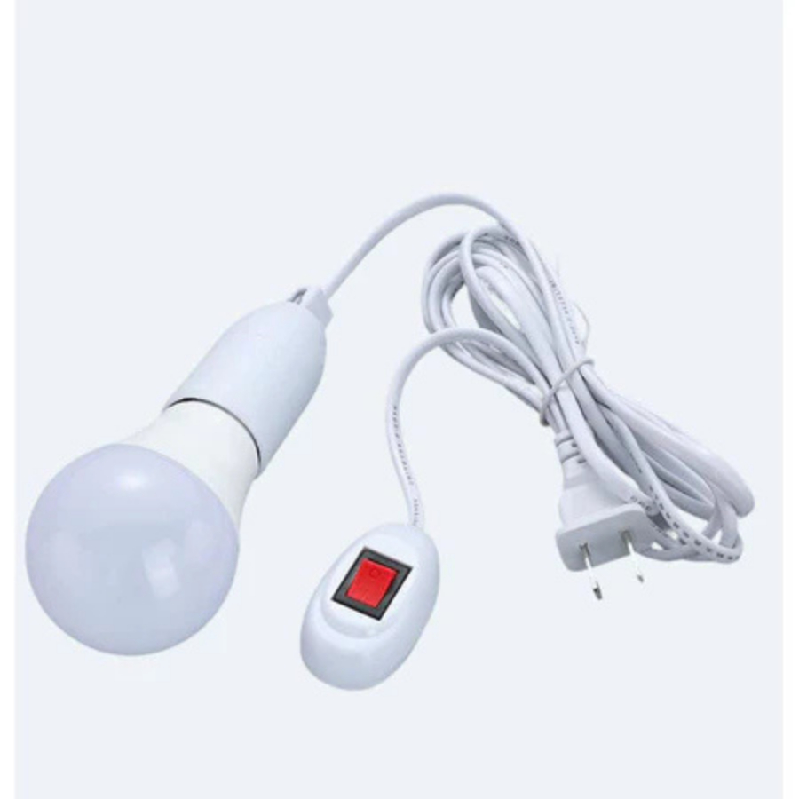 Dây đuôi đèn liền công tắc Đui đèn liền dây E27 có móc treo công tắc liền phích cắm an toàn tiện dụng dây dài 4,5m 9,5m