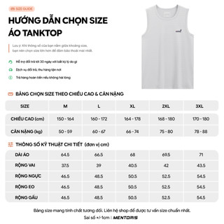 Áo Tanktop Thể Thao Nam MENTORIS Vải Air Mesh Cao Cấp, Thoáng Mát, Dễ Vận Động, Form Vừa MTT2602