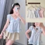 Áo Thun Nữ Form Rộng Chấm Bi Cổ V Form V, Áo Nữ Dễ Thương Mùa Hè Đi Học (B529)