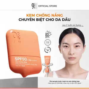 Kem Chống Nắng 934 Kiềm Dầu Kháng Nước Mỏng Nhẹ Có Nâng Tone Tự Nhiên Phù Hợp Da Dầu SPF 50+ PA++++