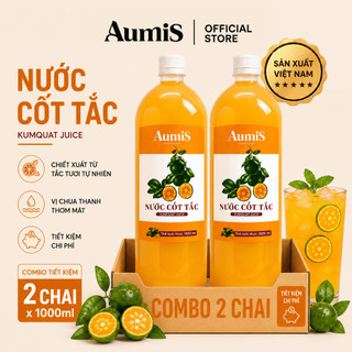 Combo 2 Chai Nước Cốt Tắc Aumis 1000ml – Giải Pháp Thay Tắc Tươi, Pha Trà Trái Cây Thanh Mát Ngày Hè
