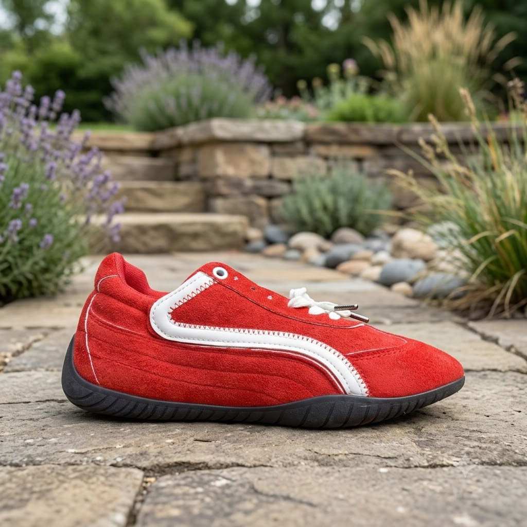 Giày Sneaker Hàn Quốc Nữ Da Lộn Màu Nâu Phối Hồng,Đen Phối Trắng,Đỏ Phối Trắng, Đế Bệt Êm Chân Đi Học Đi Chơi