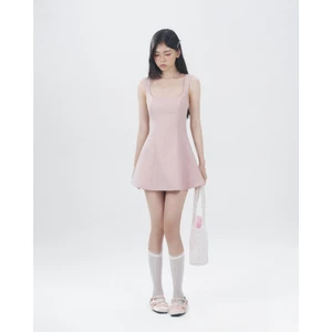 Basically Đầm kaki hồng may 2 lớp Summer Dress BSY-DR05