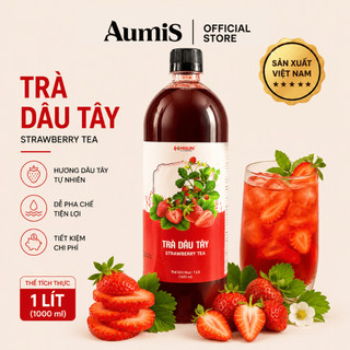 [Cốt Pha Sẵn] Trà Dâu Hisun 1 Lít - HSD: 09/10/2026 – Nền Pha Chế Trà Dâu, Trà Dâu Tắc, Trà Sữa Dâu