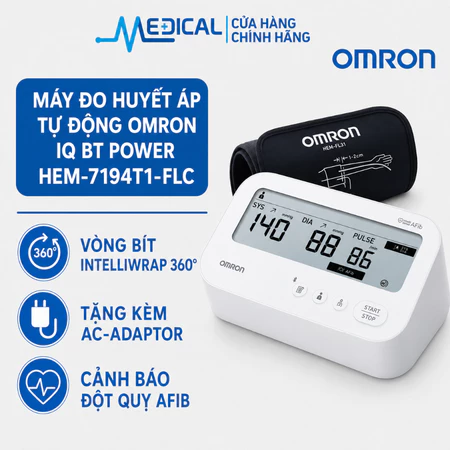 Máy đo huyết áp bắp tay tự động OMRON HEM-7156T/HEM-7194T1-FLC "kết nối Bluetooth"- MEDICAL