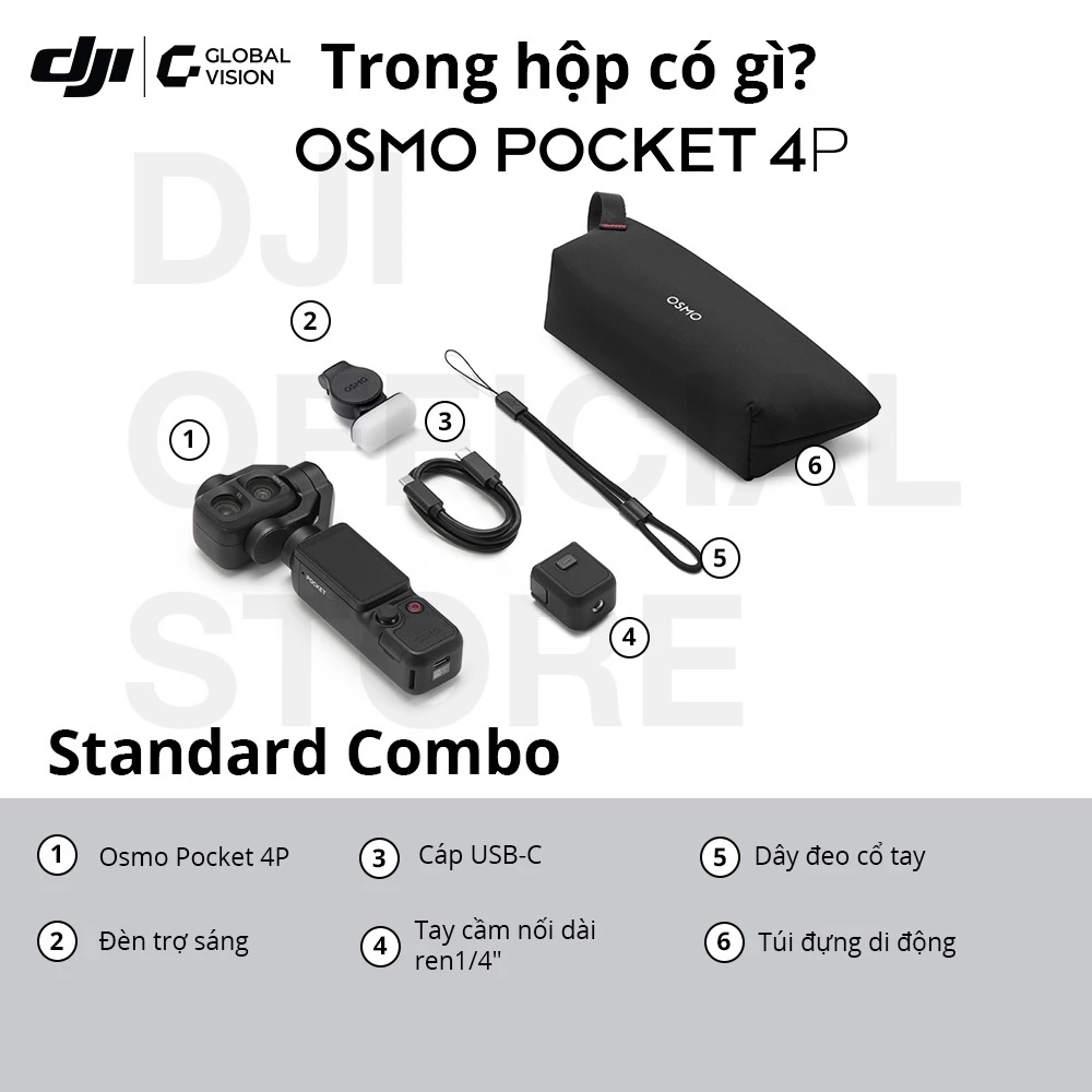 (Siêu phẩm mới) DJI Osmo Pocket 4P Camera Vlog 4K | CMOS 1-inch (DJI OP 4P)