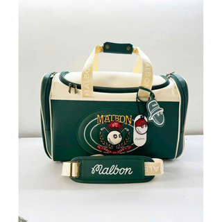 [PREMIUM] Túi Đựng Quần Áo Golf Malbon Cao Cấp - Túi Boston Golf Da PU Chống Thấm, Thiết Kế Vintage