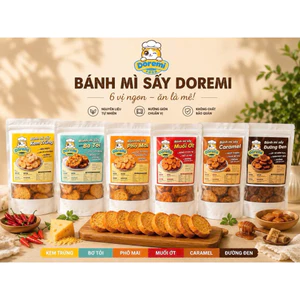 Combo 4 gói Bánh mỳ sấy Doremi Food 🌟🌟🌟
