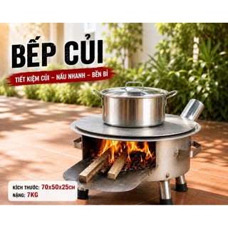 Bếp củi thông minh 50cm (Thép dày loại 1) -Đa năng, chống khói, bền bỉ, dễ vệ sinh