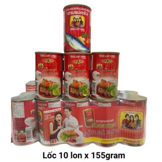 [Lốc 10 hộp]-Cá mòi Ba Cô Gái date 2028( khui muỗng )- Hộp 155g