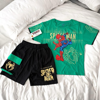 Set quần áo bé trai in spider man từ 13 - 27Kg thun cotton cao cấp - hãng YOKO