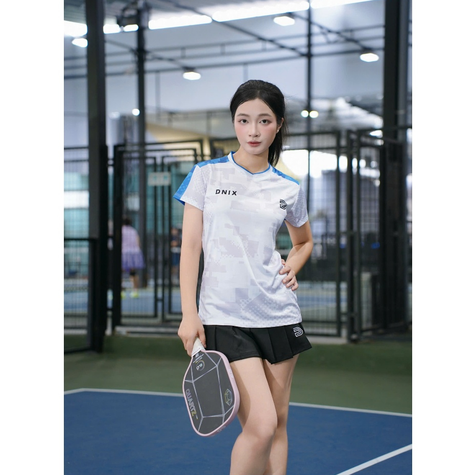 [SẴN] Áo thể thao nữ chơi cầu lông, bóng chuyền, pickeball thoáng mát DNIX SPORT A113