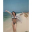 tina-bikini sét 2 mảnh chấm bi phối xanh.