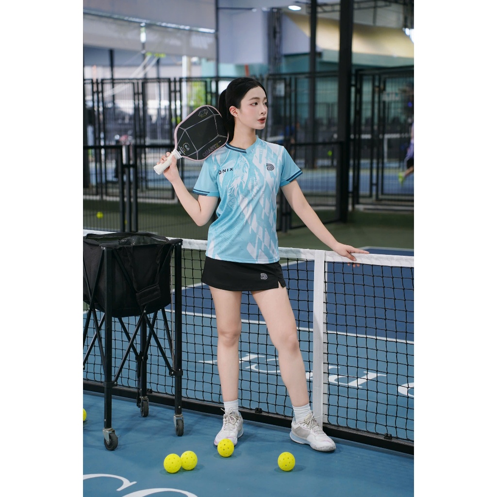 [TẶNG TẤT] Áo Cầu Lông Nữ Thoáng Mát Chuyên Nghiệp Co Giãn Thấm Hút Mô Hôi DNIX SPORT A112 Nữ