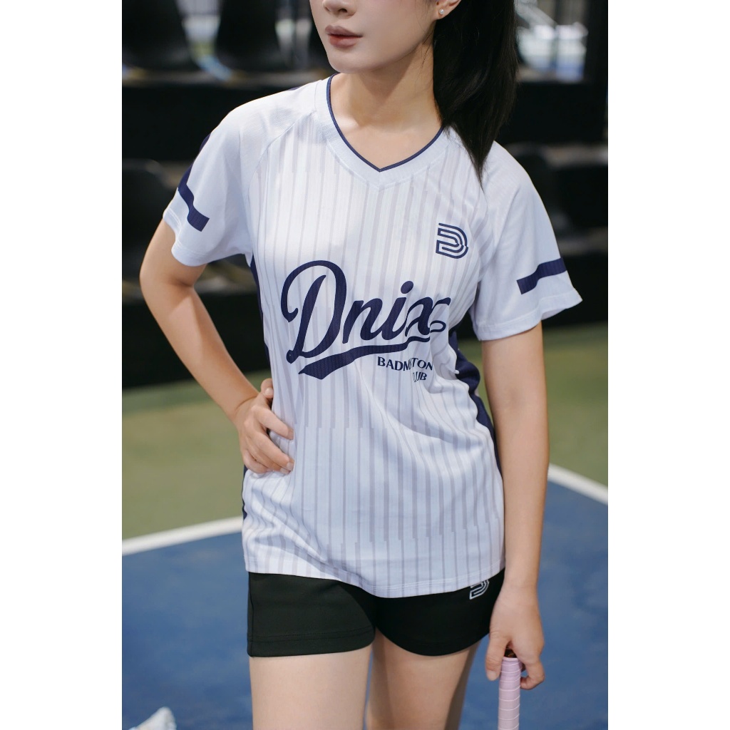 Áo cầu lông áo thể thao nữ phong cách jersey chính hãng thấm hút mồ hôi form ôm body co giãn cao cấp