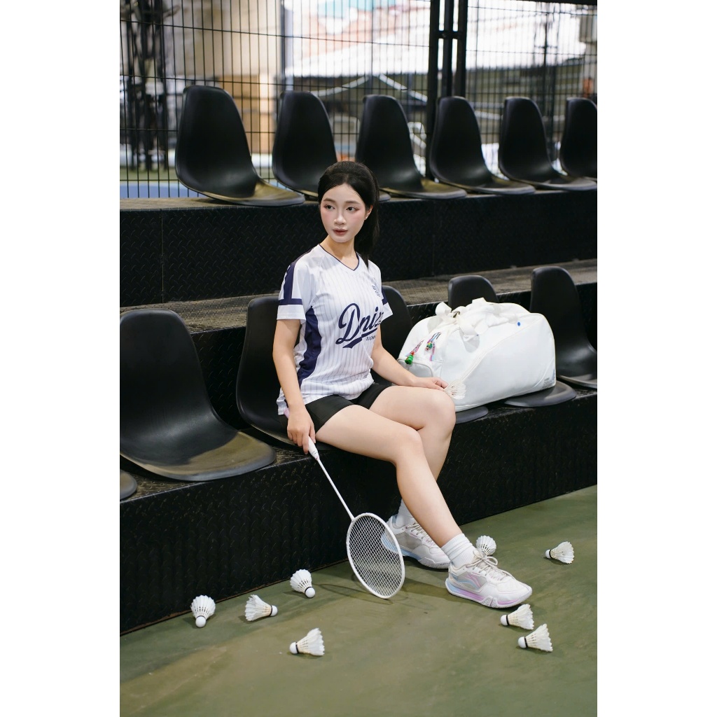 Áo cầu lông áo thể thao nữ phong cách jersey chính hãng thấm hút mồ hôi form ôm body co giãn cao cấp