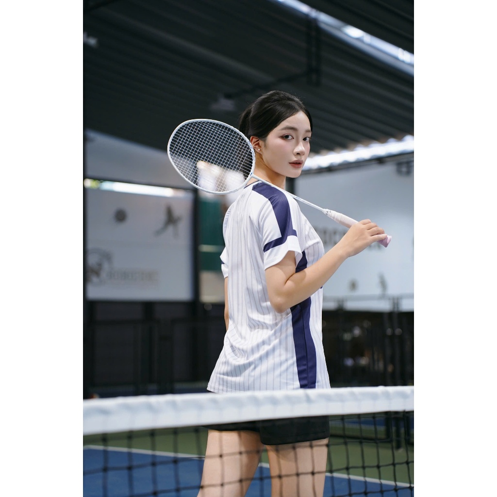 Áo cầu lông áo thể thao nữ phong cách jersey chính hãng thấm hút mồ hôi form ôm body co giãn cao cấp