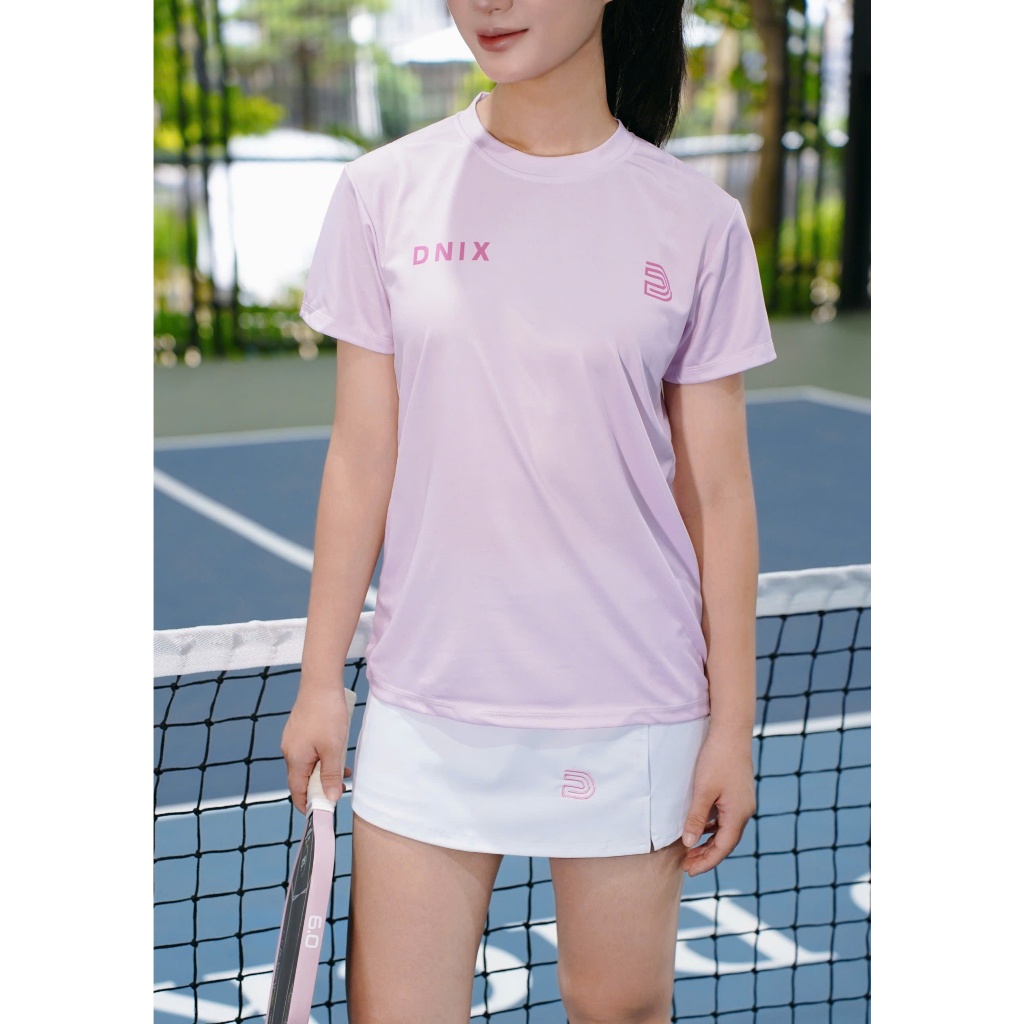 [TẶNG CUỐN CHÂN] Áo phông nữ thể thao áo cầu lông, bóng chuyển thấm hút mồ hôi co giãn thoáng khi DNIX SPORT A114