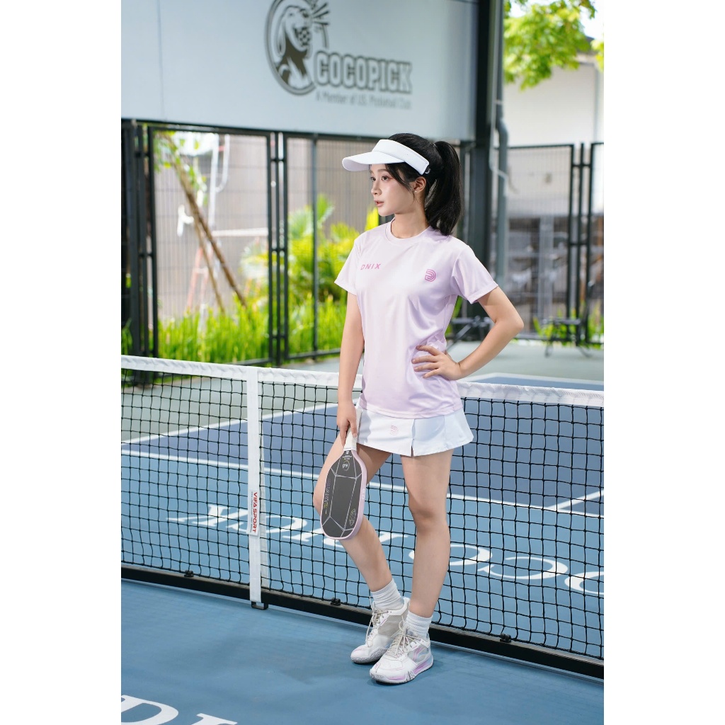 [TẶNG CUỐN CHÂN] Áo phông nữ thể thao áo cầu lông, bóng chuyển thấm hút mồ hôi co giãn thoáng khi DNIX SPORT A114