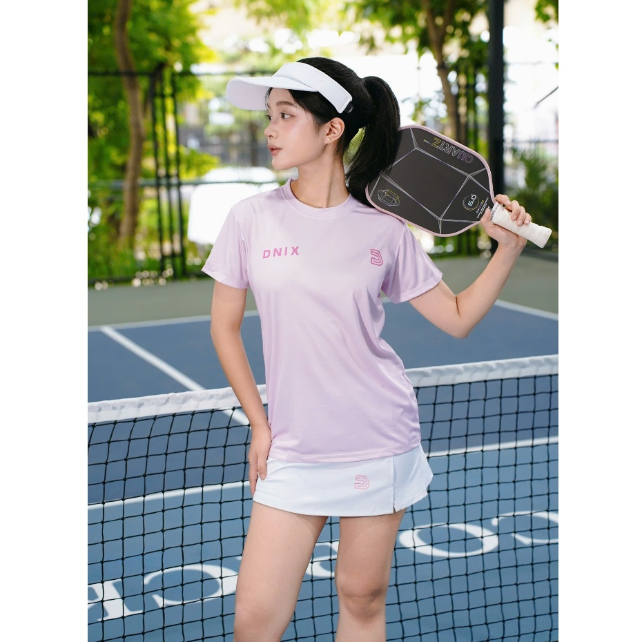 [TẶNG CUỐN CHÂN] Áo phông nữ thể thao áo cầu lông, bóng chuyển thấm hút mồ hôi co giãn thoáng khi DNIX SPORT A114
