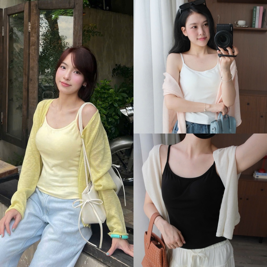 Áo 2 dây thun có đệm mút Nữ the.sweaterweather