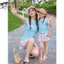 Set bơi bé gái áo dài tay+chân váy sz 10-60kg, đồ bơi mẹ bé chất thun bơi co giãn 4c