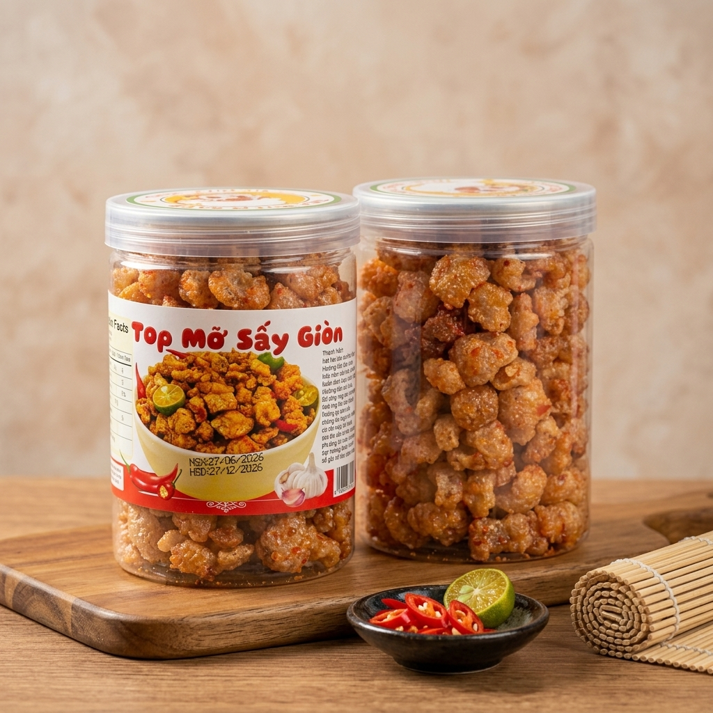 Tóp mỡ sốt mắm hành 200g - Hàng nhà làm bao ngon