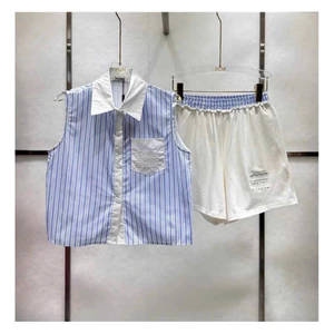 Set bộ MM áo thô kẻ sn + quần thun trắng #siêucappp