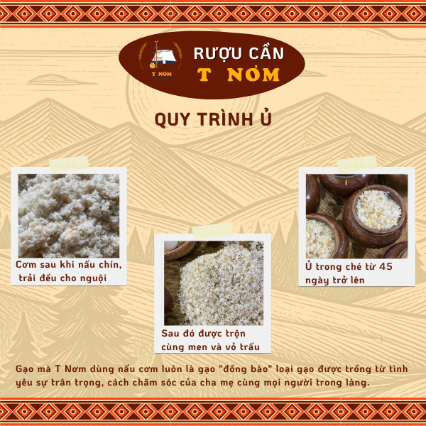 R ượu Cần T Nơm Ủ Thủ Công Truyền Thống 9 Lít ( nhóm từ 15 người) + 1 cặp ống hút