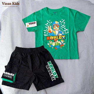 Bộ Quần Áo cotton bé trai từ 13 - 27Kg in ROBLOX hãng YOKO