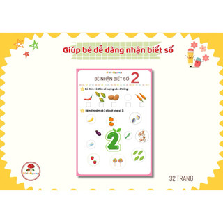 [Kèm file lá bút tô xoá] Phiếu bài tập Nhận biết số - Đếm lượng Chụp lượng Suri Mommy